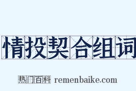 情投契合组词是什么意思的图片